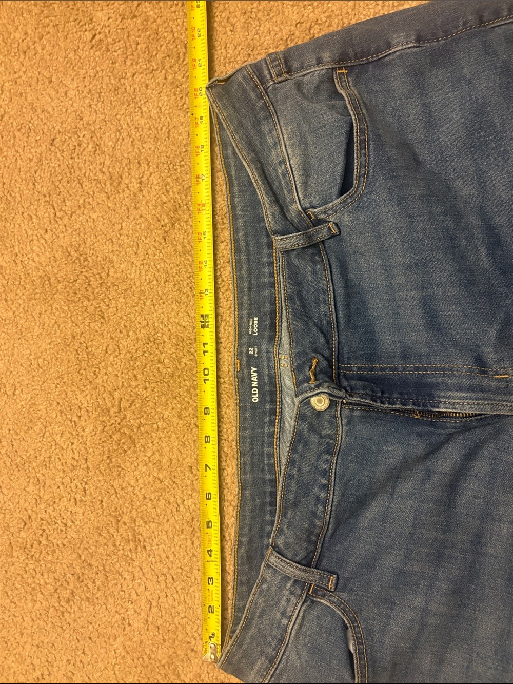 Old Navy Women’s high rise loose blue jeans - Picture 3 of 6